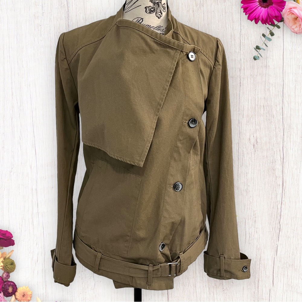 NWT J.O.A. Just One Answer Long Sleeve Military Green Utility Jacket Size Small - Picture 8 of 11